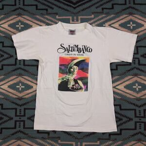Vintage Cirque Du Soleil Saltimbanco Circus Art white T shirt Medium Clown